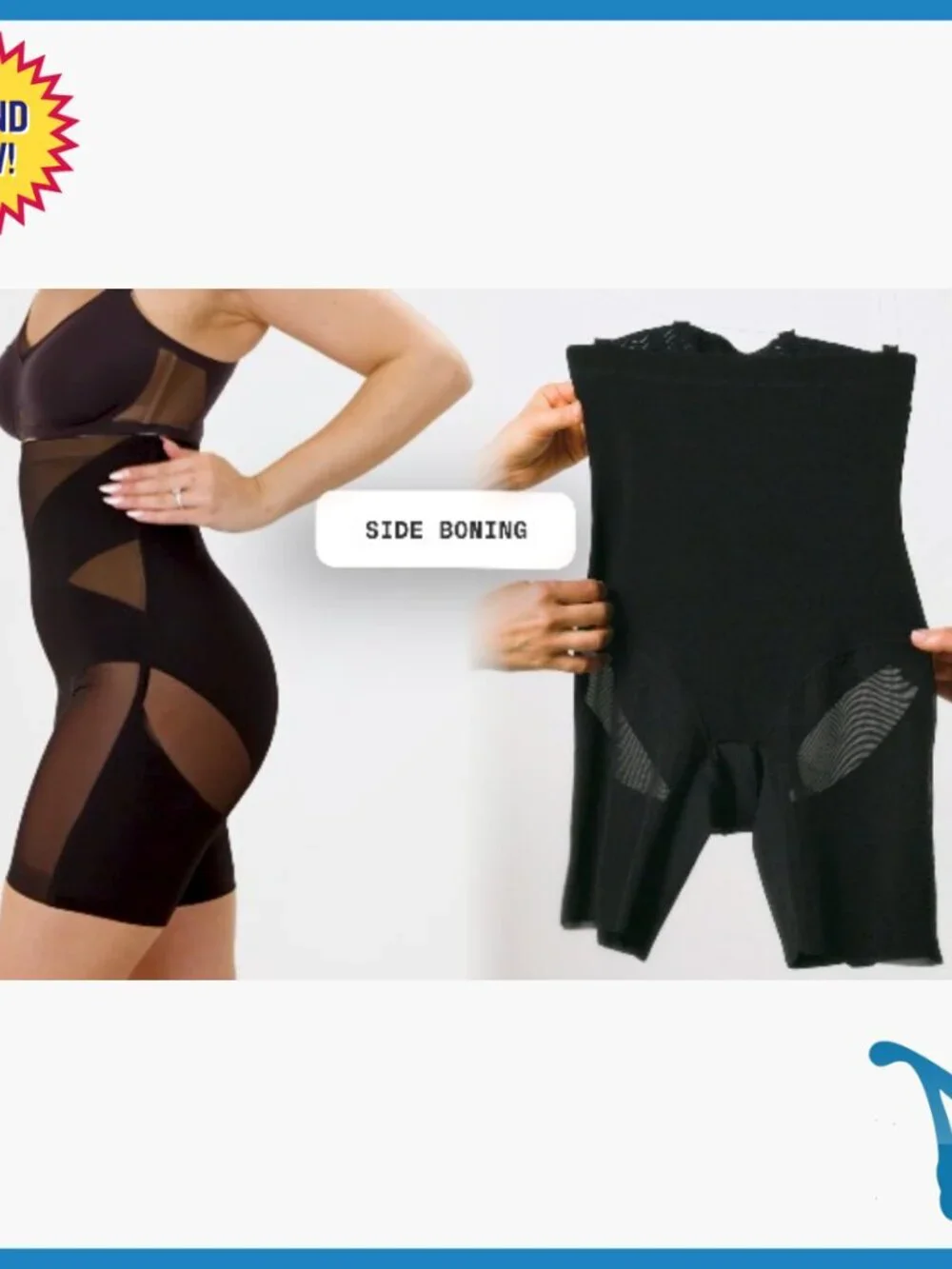 High Compression Shapewear Shorts, Firm Support for Stomach Waist Thighs